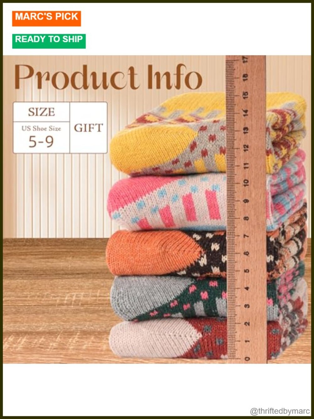 5 Pairs Women's Wool Socks Winter Warm Thick Knit Cabin Cozy Crew - Picture 3 of 6